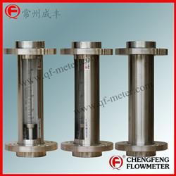 F30-40 glass tube flowmeter  high anti-corrosion  turnable flange type  [CHENGFENG FLOWMETER]  all stainless steel easy installation good appearance